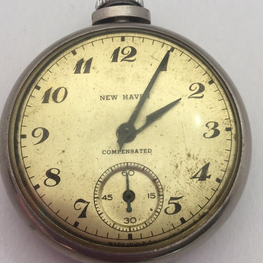Antique New Haven Clock Company Pocket Watch Gem